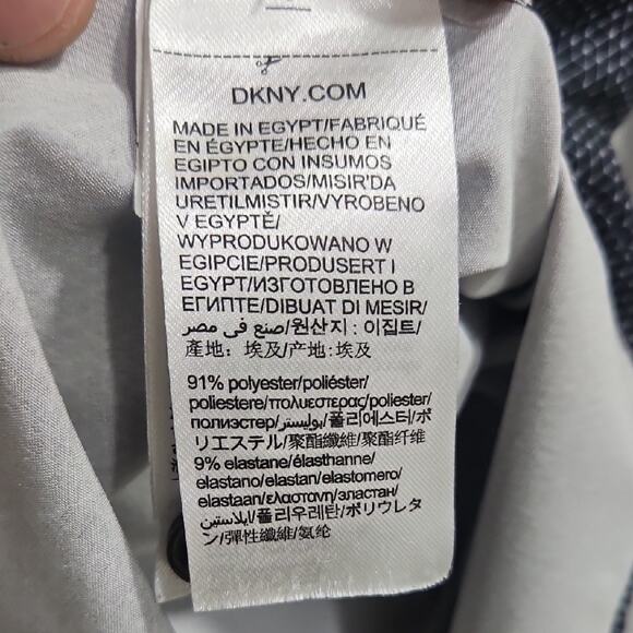 DKNY Men's Charcoal Textured Button Down Shirt - Picture 7 of 7